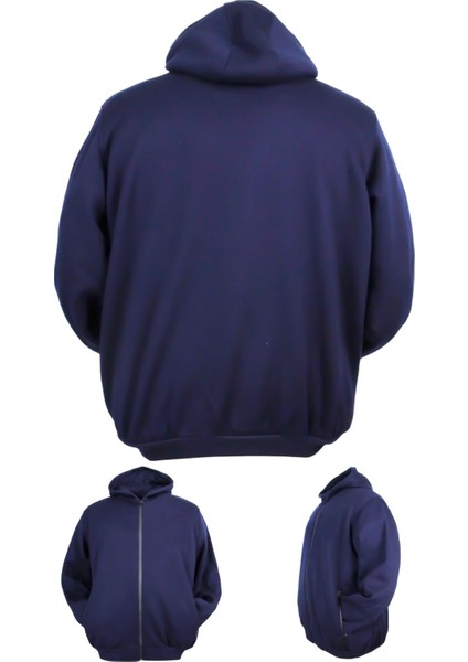 Erkek Büyük Beden Kapüşonlu 3 İplik Şardonlu Kışlık Kalın Sweat Mont modelleri