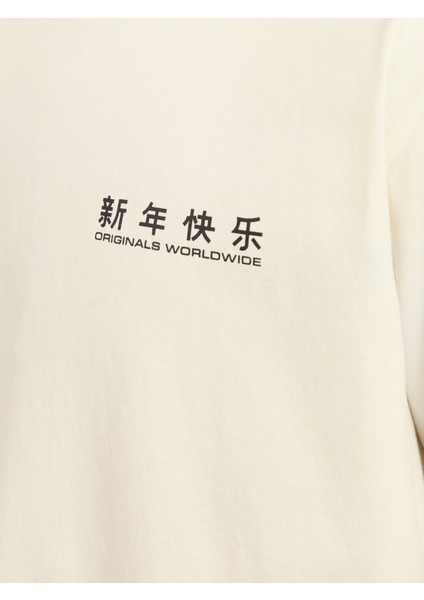 Jorsnake Tee Ss Crew Neck Tg Ln Erkek Bej Tshirt 12275402-06 modelleri