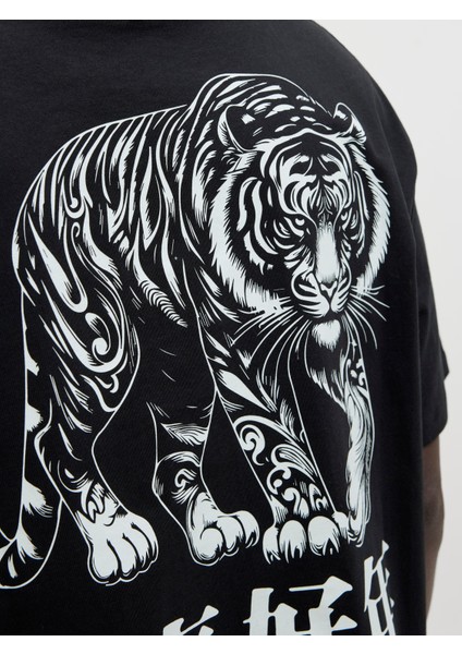 Jorsnake Tee Ss Crew Neck Tg Ln Erkek Siyah Tshirt 12275402-02 modelleri