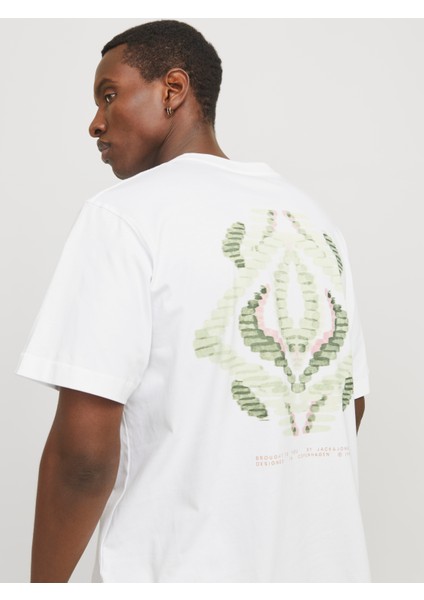 Jorporto Pattern Tee Ss Crew Neck Erkek Beyaz Tshirt 12273694-01 fiyatları