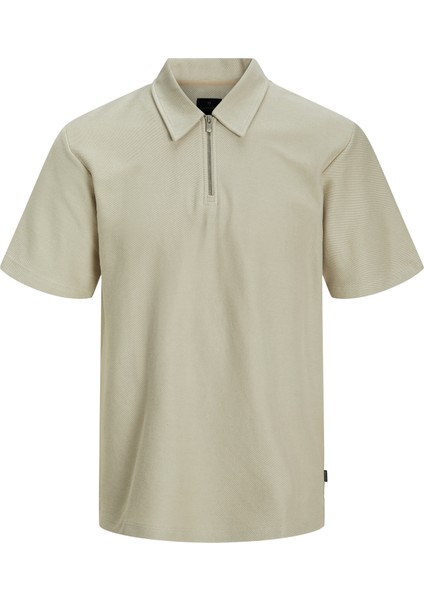 Jprblaandrew Ss Zıp Polo Erkek Gri Tshirt 12274108-05
