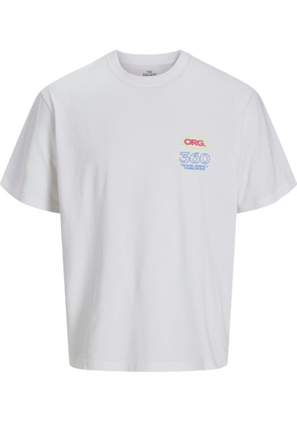 Jorcompact Tee Ss Crew Neck Tg Erkek Beyaz/hawaıı Tshirt 12275397-99