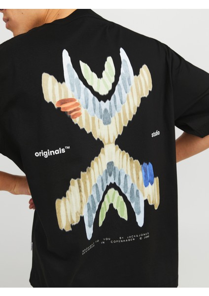 Jorporto Pattern Tee Ss Crew Neck Erkek Siyah Tshirt 12273694-02 fiyatları