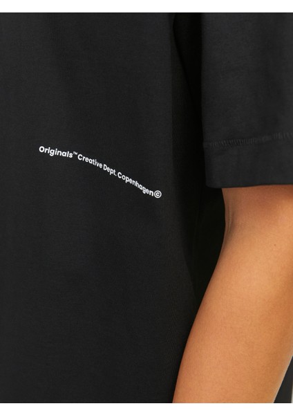 Jorporto Pattern Tee Ss Crew Neck Erkek Siyah Tshirt 12273694-02 modelleri