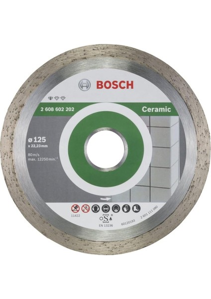Standard Seri Seramik İçin Elmas Kesme Diski 125 mm, Gri