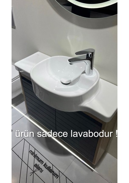 Seramik Harmony 80 cm Etejerli Lavabo