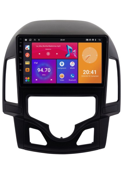 Hyundai I30 Android Multimedya Sistemi (2008-2011) Manuel Klima 8+128 GB 4K OLED