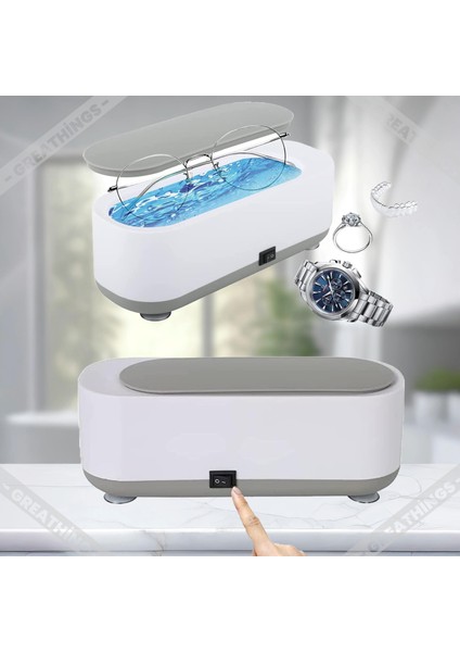Yüksek Titreşimli USB Bağlantılı Çok Fonksiyonlu Gözlük, Takı, Saat Temizleme Makinesi