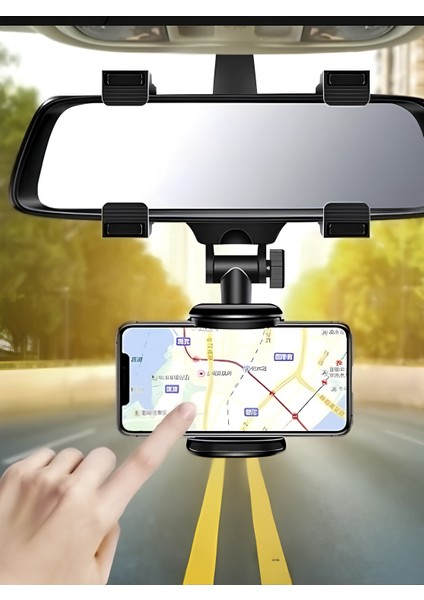 Araç Içi Dikiz Aynaya Takılan Telefon Tutucu