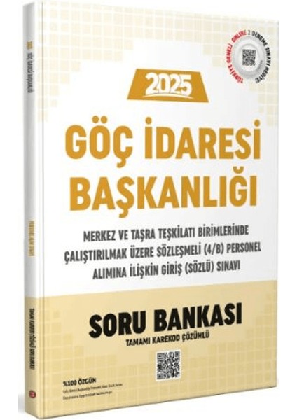 2025 Göç İdaresi Başkanlığı Sözleşmeli Personel Alım Sınavı Soru Bankası