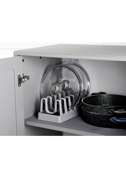 Tencere Kapağı Organizeri - 6 Bölmeli Tencere Kapak Rafı modelleri