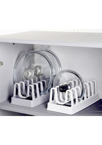 Tencere Kapağı Organizeri - 6 Bölmeli Tencere Kapak Rafı fırsatları