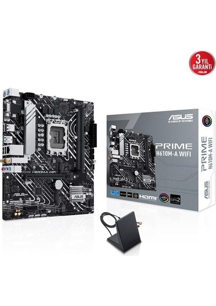 Prıme H610M-A Wıfı Ddr5 HDMI Dp Pcıe 16X V4.0 1700P Matx