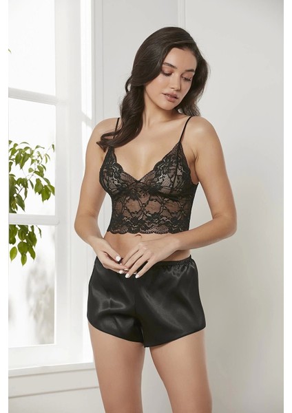 Pierre Cardin 7005 Sabahlıklı Şort Gecelik Takım