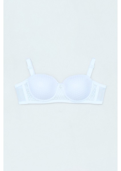 Benekli Desteksiz Straplez Sütyen