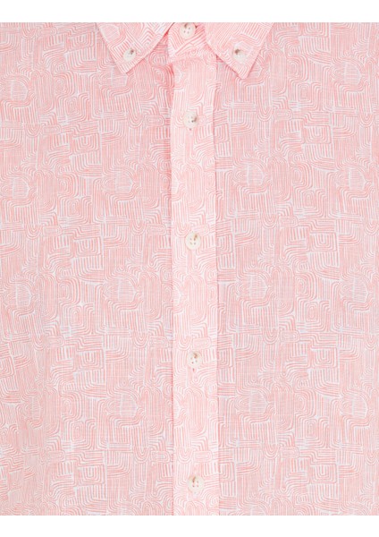 Erkek Pembe Regular Fit Uzun Kollu Gömlek 50264888-VR053