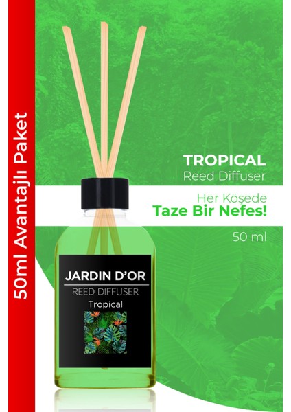 4'lü 50 ml Oda Kokusu Seti -(Lavanta-Mango-Tropıcal-Okyanus)