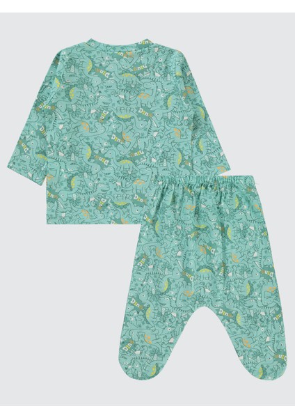 Erkek Bebek Pijama Takımı 1-6 Ay Mint