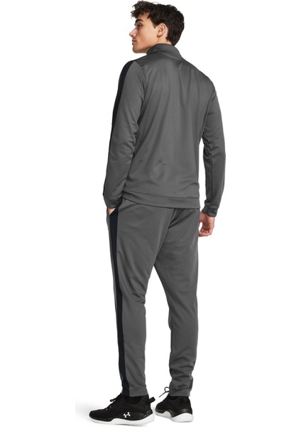 1357139-025 Ua Knit Track Suit Gri Erkek Fermuarlı Yaka Slim Fit Eşofman Takımı fırsatları