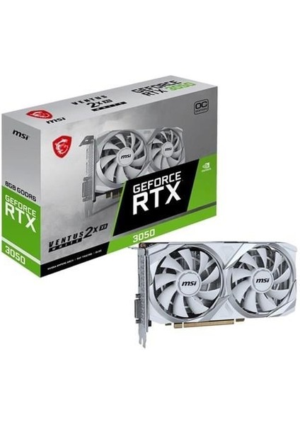 Msı RTX3050 8gb Ventus 2x Whıte 8g Gddr6 128BIT HDMI DVI Dp Pcıe 16X V4.0