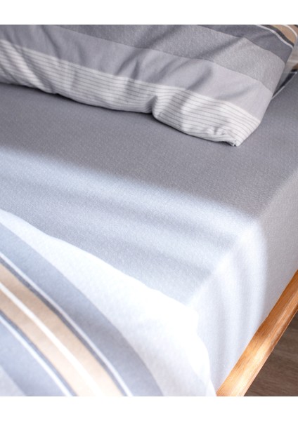 Destry Tek Kişilik Pamuk Flanel Nevresim Takımı - Gri fırsatları