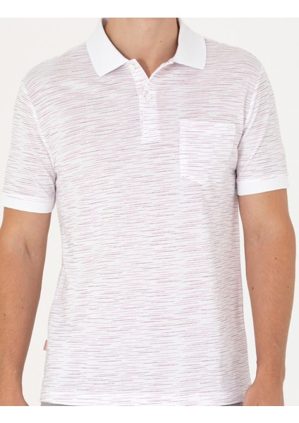 Erkek Ekru Regular Fit Polo Yaka Tişört 50273576-VR019