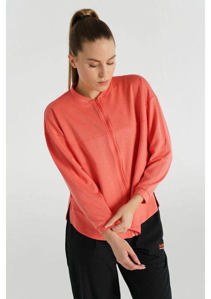Clınt Fermuarlı Pembe Kadın Sweatshirt 922159-9952