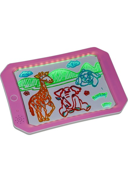 Learning Fun Sesli LED Işıklı Neon Renkli Silinebilir Eğitici Tablet Kalem ve Silgi Hediyeli modelleri