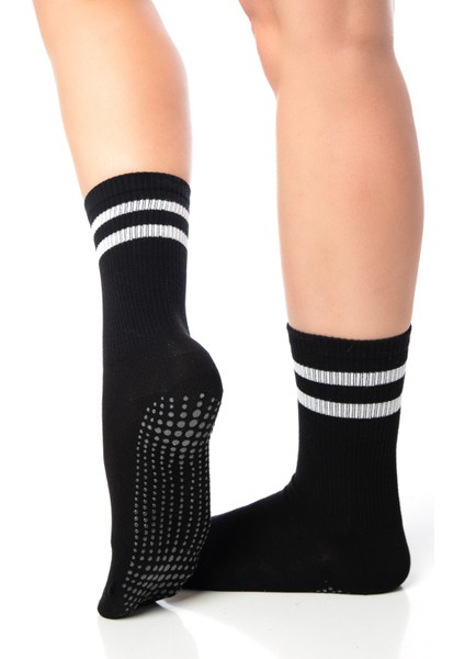 Bambu Kadın Kaydırmaz Taban Silikon Baskı Pilates Yoga Fitness Dans Aktivite Tenis Çorabı modelleri