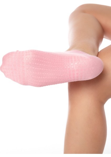 Bambu Kadın Kaydırmaz Beyaz Taban Silikon Baskı Pilates Yoga Fitness Dans Aktivite Patik Çorabı 3'lü fiyatları