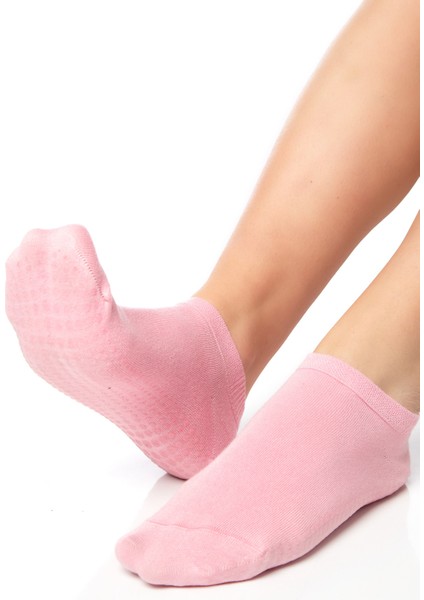 Bambu Kadın Kaydırmaz Beyaz Taban Silikon Baskı Pilates Yoga Fitness Dans Aktivite Patik Çorabı 3'lü modelleri