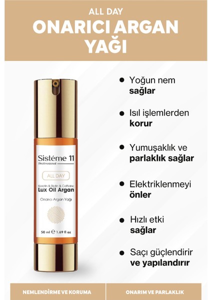 Lux Oil Argan Saç Bakım Yağı 50 ml