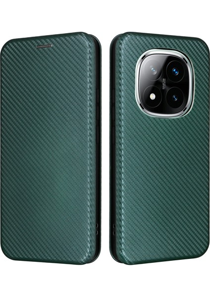 Xiaomi Redmi Note 14 Pro 5g Karbon Fiber Doku Damla Korumalı Pu Deri Telefon Kapağı (Yurt Dışından)