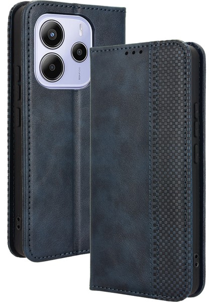 Xiaomi Redmi Note 14 Deri Cüzdan Standı Retro Doku Telefon Kapağı (Yurt Dışından)