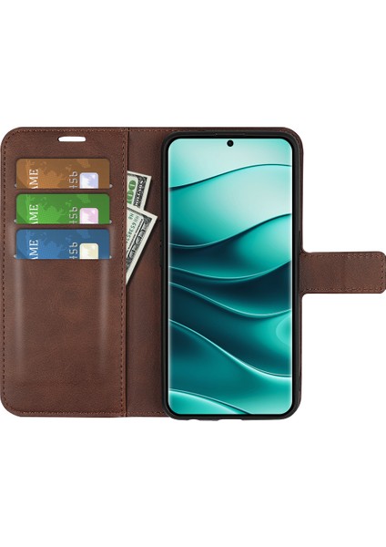 Xiaomi Redmi Note 14 Pro Plus 5g Standlı Kılıf Çizilmez Buzağı Dokulu Deri Telefon Kapağı (Yurt Dışından) fiyatları