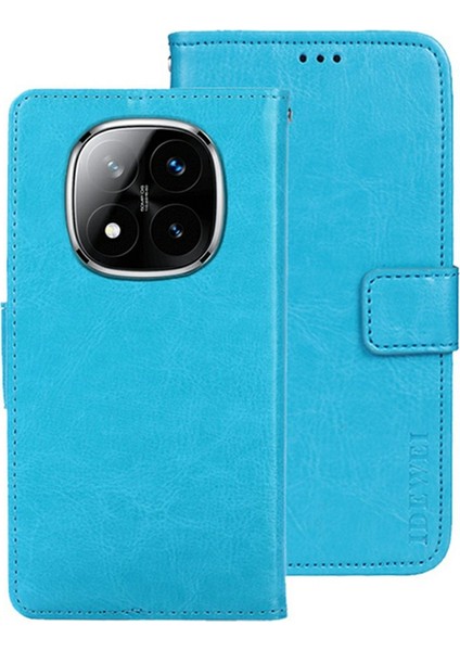 Xiaomi Redmi Note 14 Pro 5g Standlı Kılıf Crazy Horse Doku Deri Telefon Kapağı (Yurt Dışından)