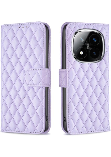 Xiaomi Redmi Note 14 Pro 4g Eşkenar Dörtgen Telefon Deri Kapak Standı (Yurt Dışından)