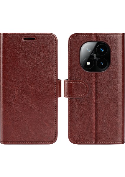 Xiaomi Redmi Note 14 Pro Plus 5g Cüzdan Kılıf Crazy Horse Doku Standı Deri Telefon Kapağı (Yurt Dışından)