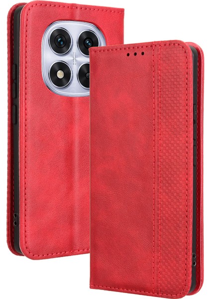 Xiaomi Redmi Note 14 Pro Plus 5g / Note 14 Pro 5g Deri Cüzdan Standı Retro Doku Telefon Kapağı (Yurt Dışından)