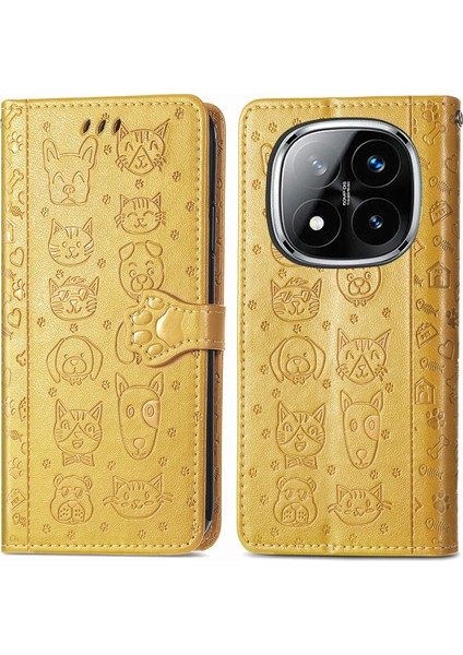 Xiaomi Redmi Note 14 Pro 5g Deri Cüzdan Kapaklı Telefon Kapağı (Yurt Dışından)