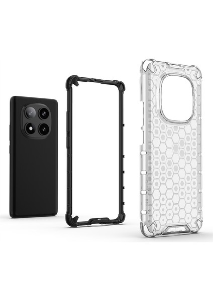 Xiaomi Redmi Note 14 Pro 5g Petek Şekli Pc+Tpu Telefon Kapağı (Yurt Dışından)