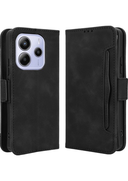 Xiaomi Redmi Note 14 Çoklu Kart Yuvalı Deri Telefon Cüzdan Kapağı (Yurt Dışından)