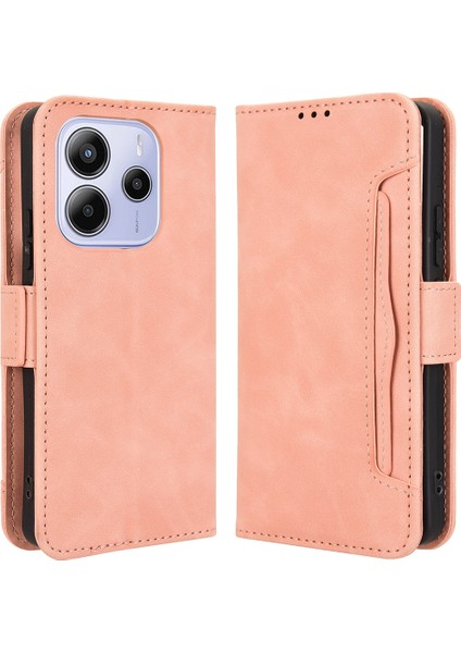Xiaomi Redmi Note 14 Çoklu Kart Yuvalı Deri Telefon Cüzdan Kapağı (Yurt Dışından)