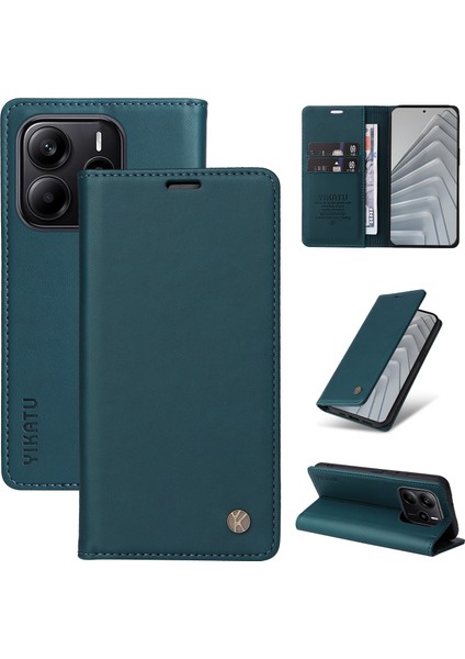 Xiaomi Redmi Note 14 Standlı Cüzdan Pu Deri Telefon Kılıfı (Yurt Dışından)