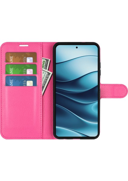 Xiaomi Redmi Note 14 Litchi Doku Darbeye Dayanıklı Deri Cüzdan Telefon Kapağı (Yurt Dışından) fiyatları