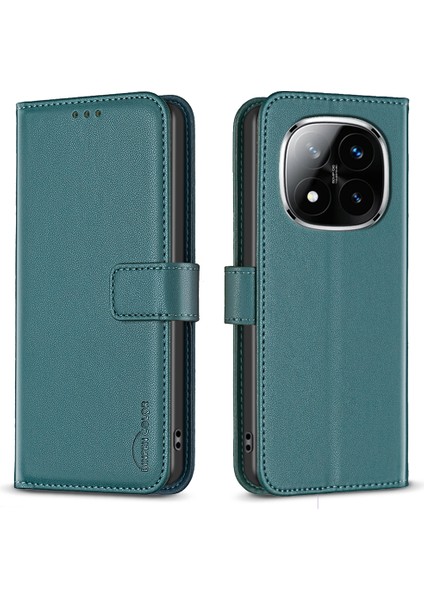 Xiaomi Redmi Note 14 Pro 4g Cüzdan Folyosu Flip Deri Kapak (Yurt Dışından)