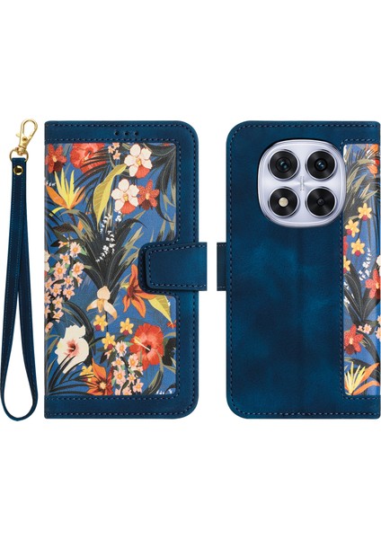 Xiaomi Redmi Note 14 Pro Kart Yuvalı 5g Pu Deri Çiçek Telefon Kapağı (Yurt Dışından)