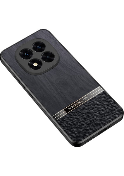 Xiaomi Redmi Note 14 Pro Plus 5g Ahşap Doku Deri Kaplamalı Tpu Telefon Koruyucu Kapak (Yurt Dışından)