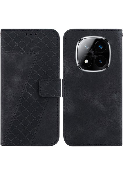 Xiaomi Redmi Note 14 Pro 5g Standlı Kılıf 7 Şekilli Desen Baskı Deri Telefon Kapağı (Yurt Dışından)