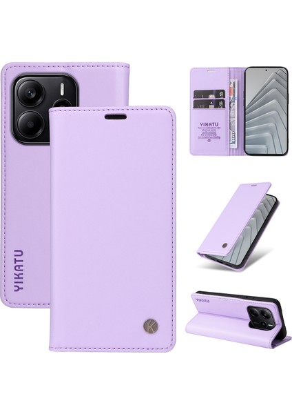 Xiaomi Redmi Note 14 Standlı Cüzdan Pu Deri Telefon Kılıfı (Yurt Dışından)